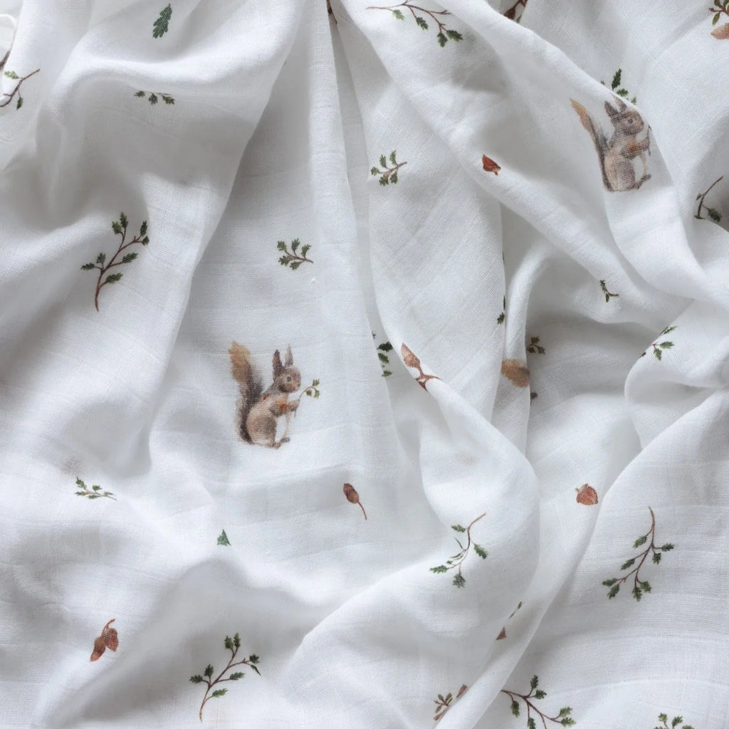 Muslin Swaddle - Squirrel