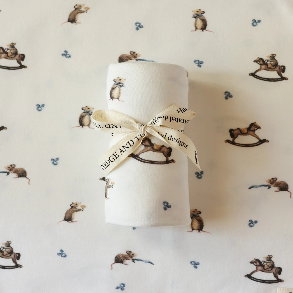 Stretch Swaddle - Mouse & Rockinghorse