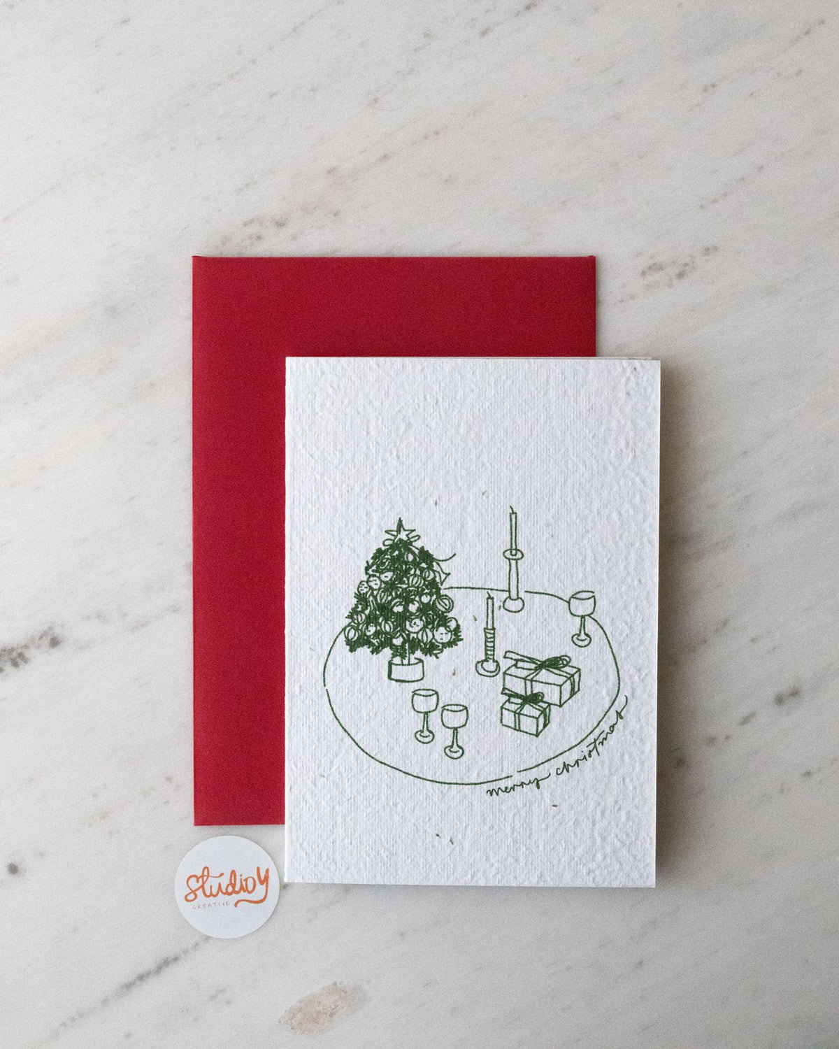 Card - CHRISTMAS TABLE (GREEN)
