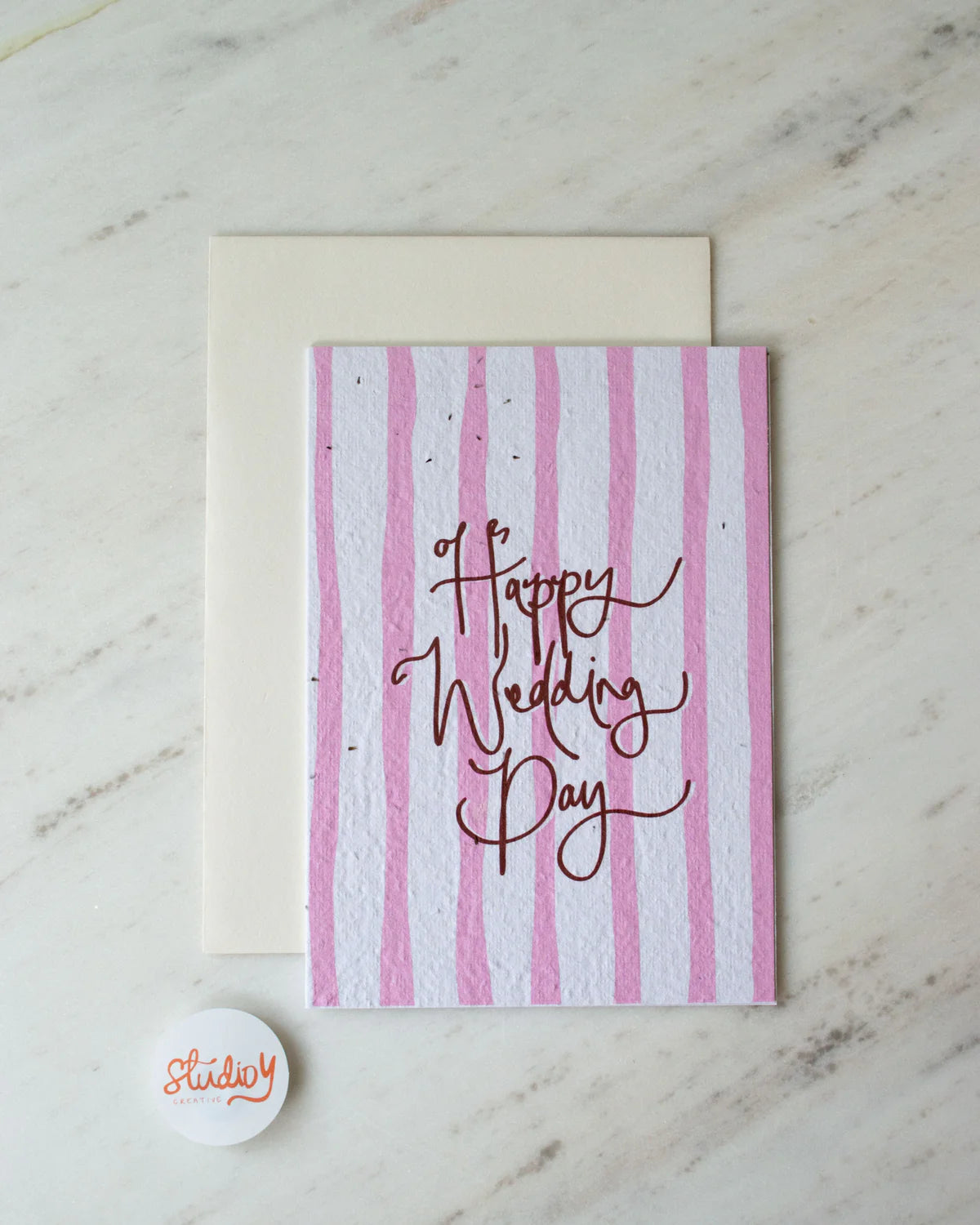Card - HAPPY WEDDING DAY (STRIPE)