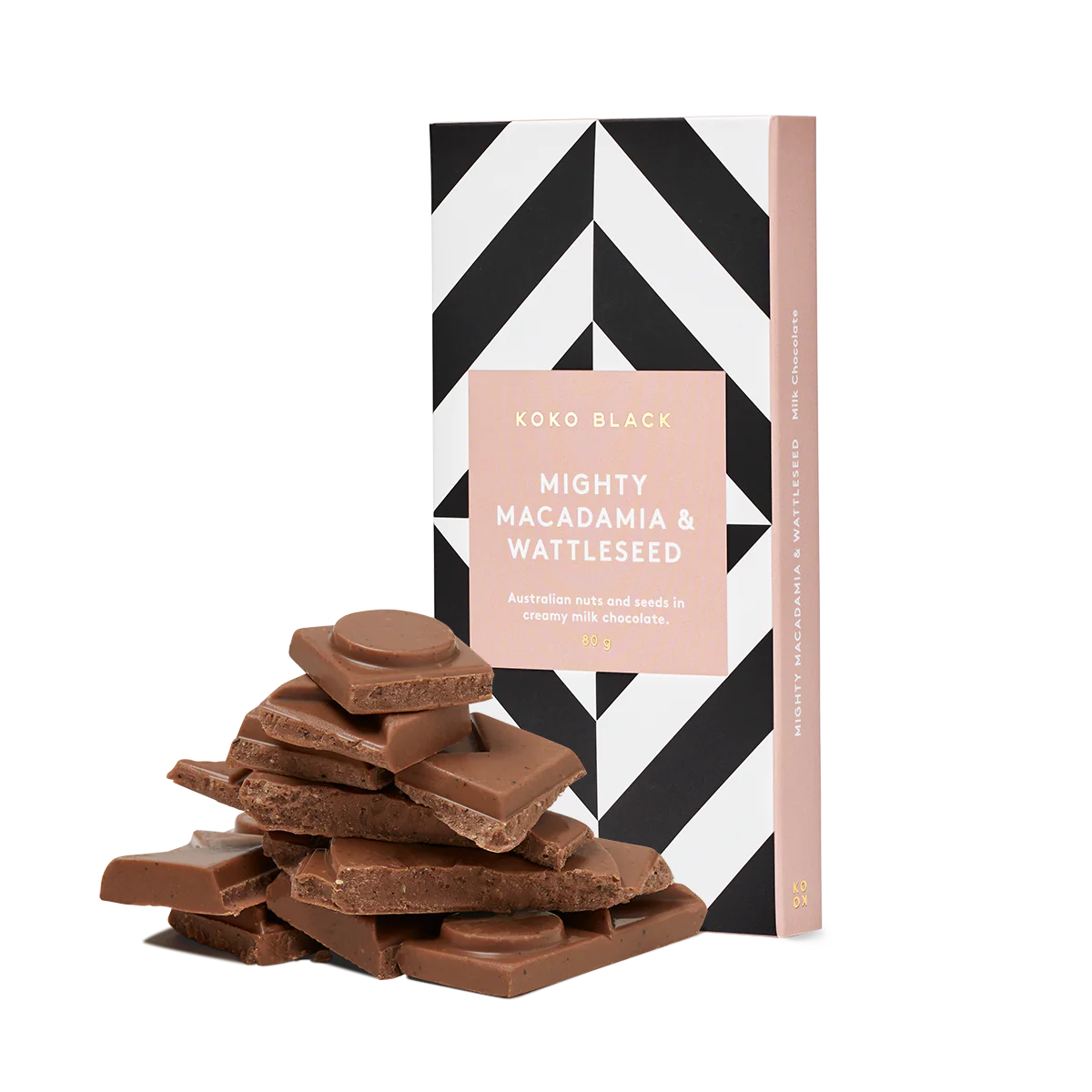 Mighty Macadamia & Wattleseed Milk Chocolate Block - KOKO BLACK