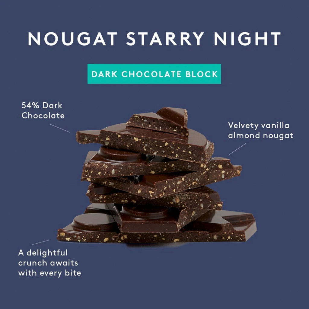 Nougat Starry Night Dark Chocolate Block - KOKO BLACK