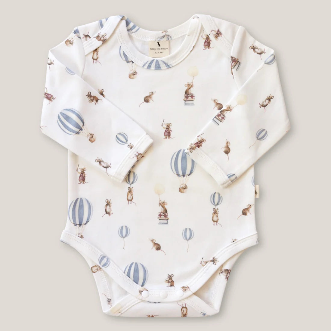 Bodysuit - Mouse & Air balloon 0-3M