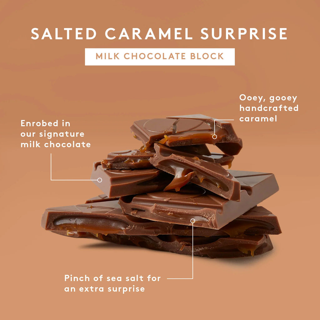 Salted Caramel Surprise Milk Chocolate Block - KOKO BLACK