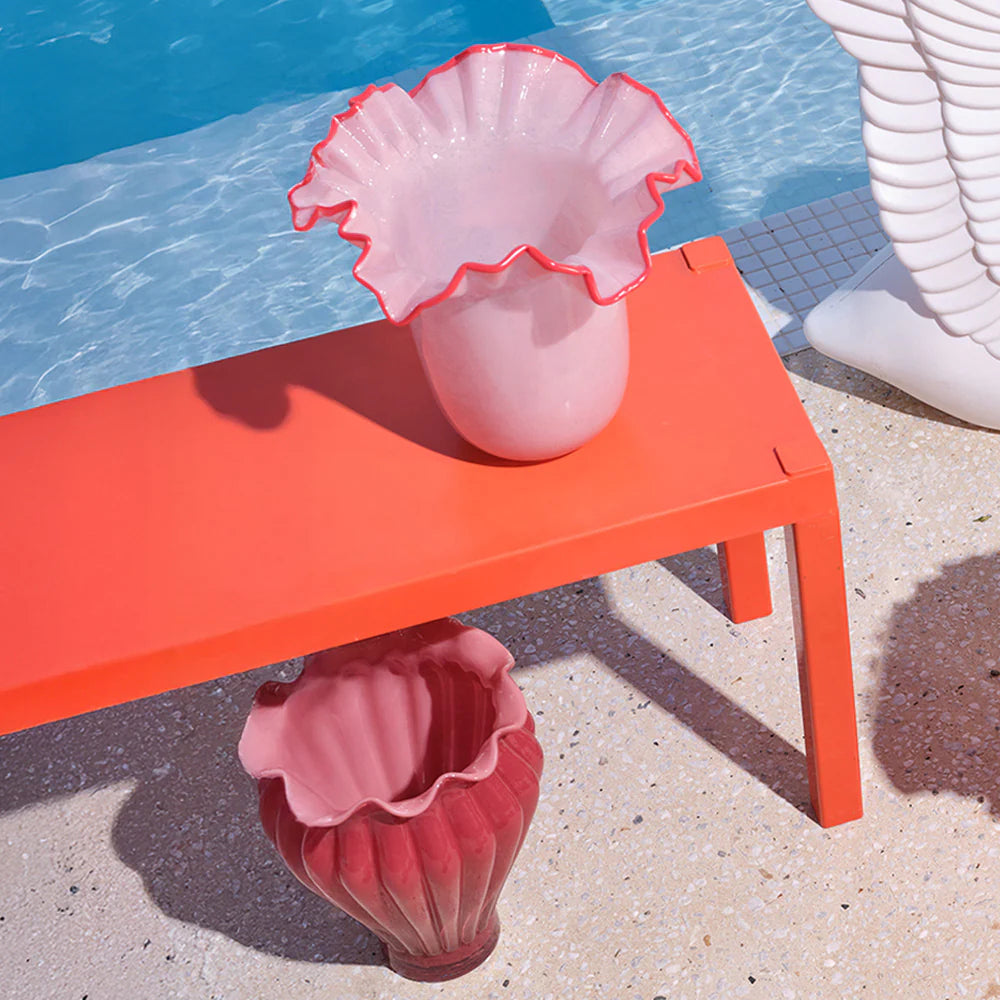 Pink Glass Venus Vase
