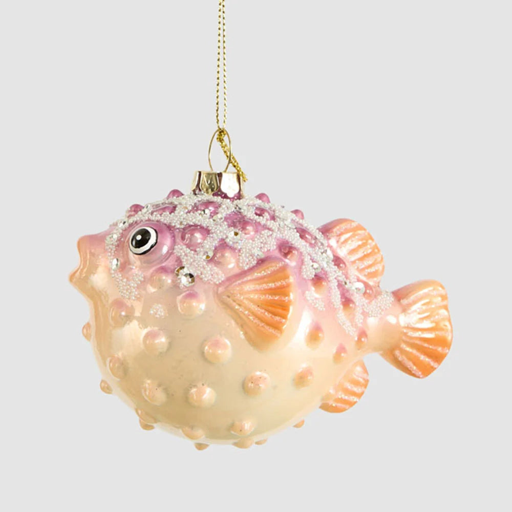 Blowfish Glass Tree Decoration