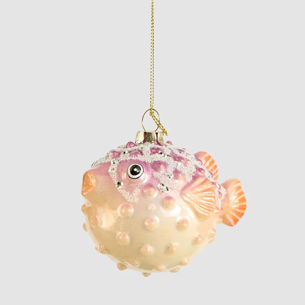 Blowfish Glass Tree Decoration