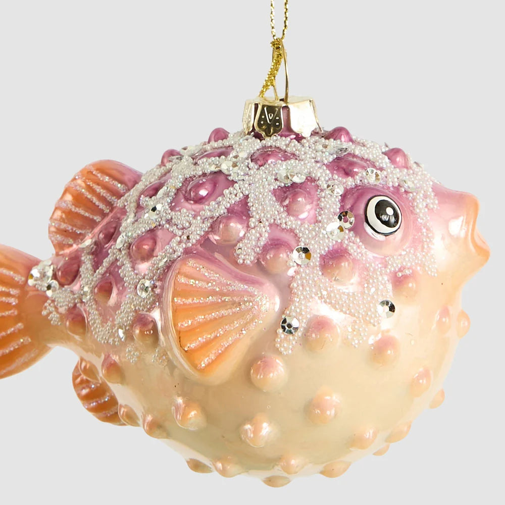 Blowfish Glass Tree Decoration