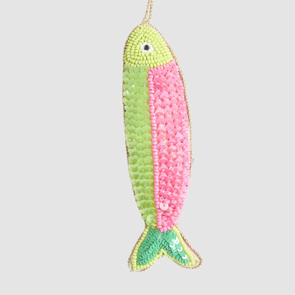 Ciao Bella Fish Decoration Green Pink