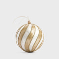 Swirl Hand Painted Capiz Bauble Gold