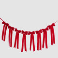 Scarlet Velvet Bow Garland Red