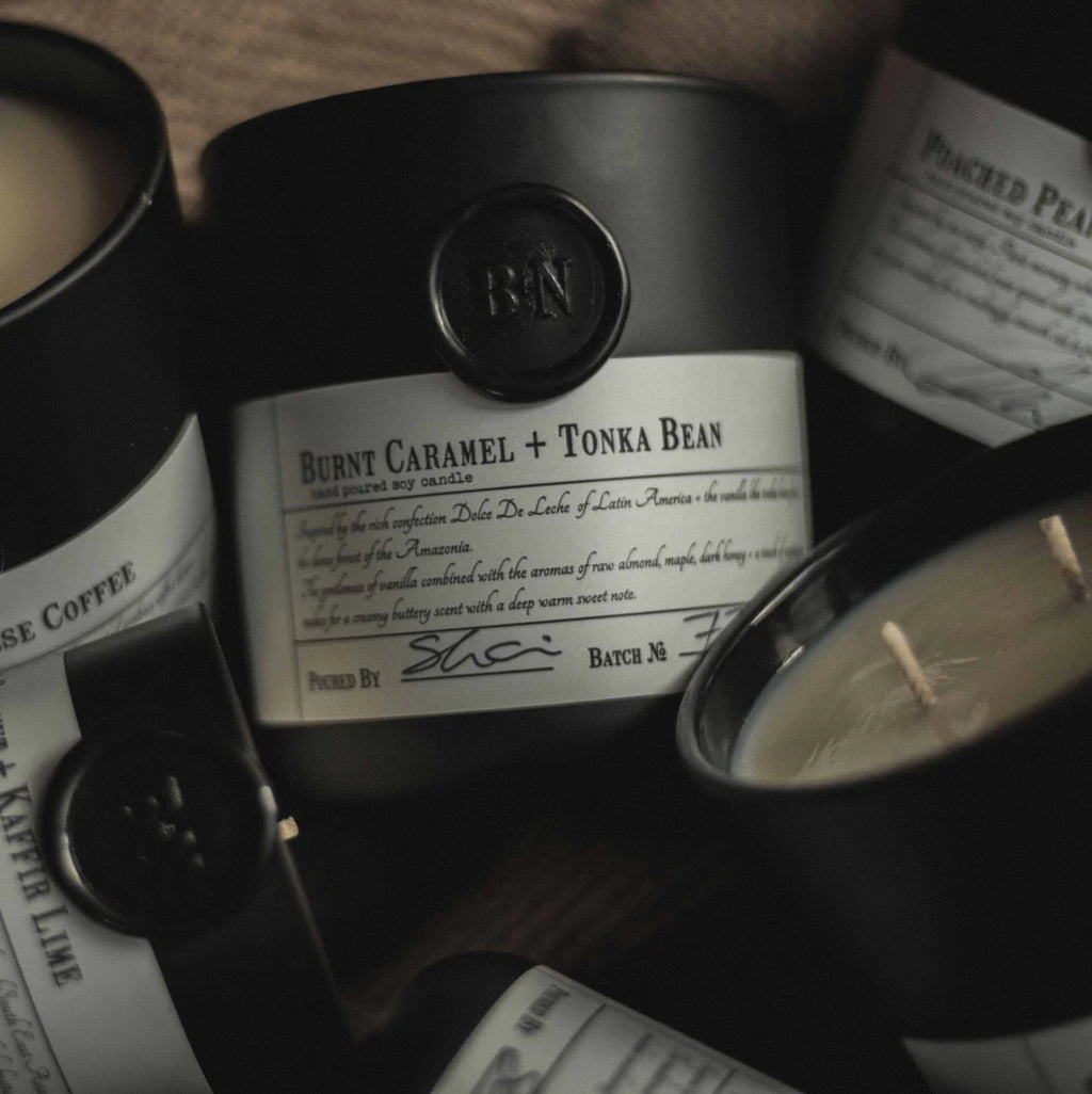 Burnt Caramel + Tonka Bean Soy Wax Candle 180g