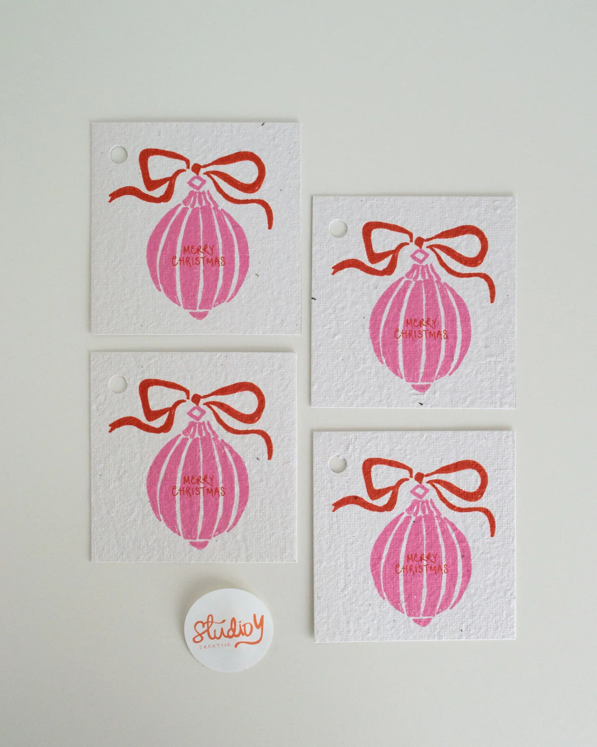 CRAYON BAUBLE GIFT TAGS (4 PACK)