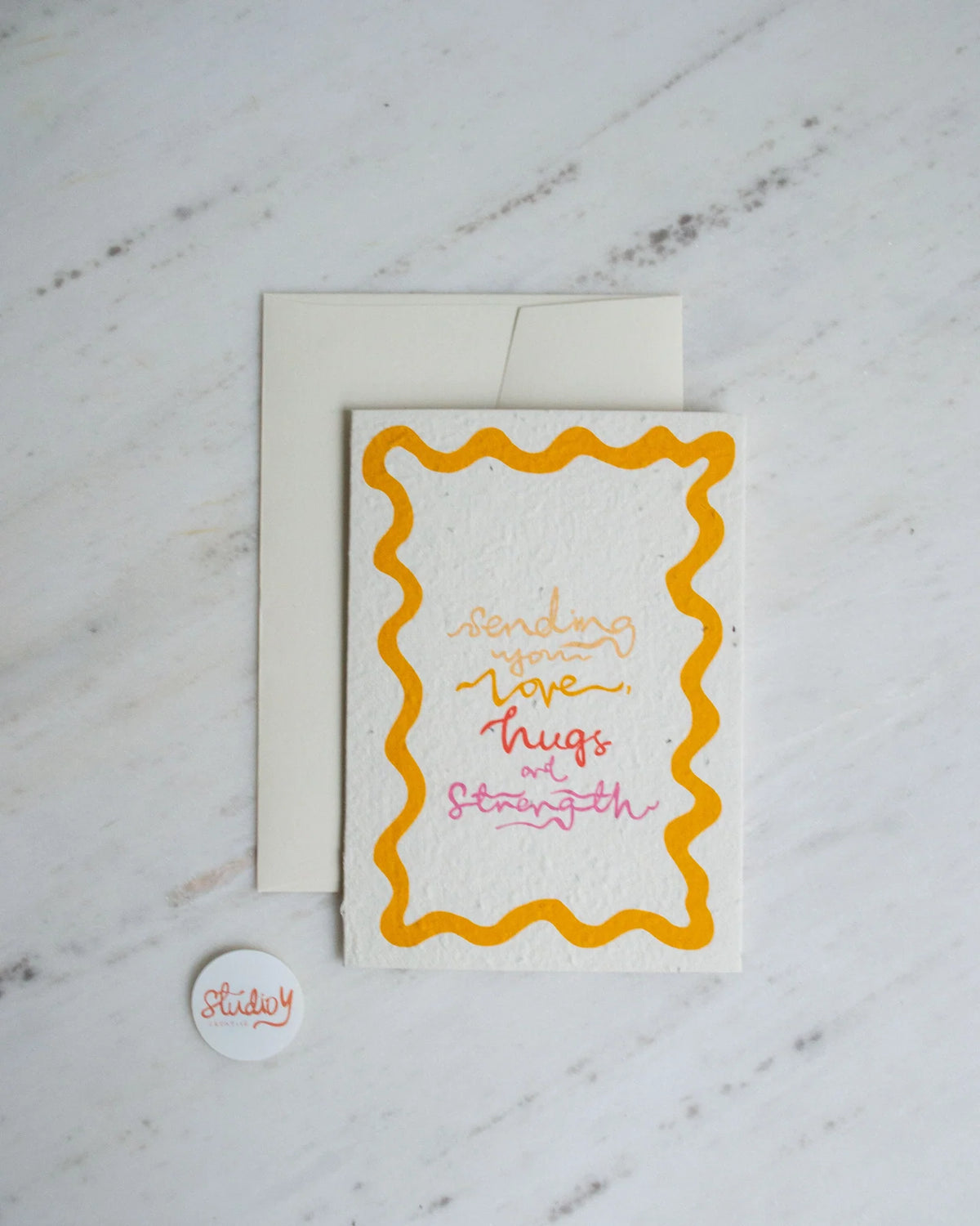Card - LOVE, HUGS, AND STRENGTH (YELLOW)