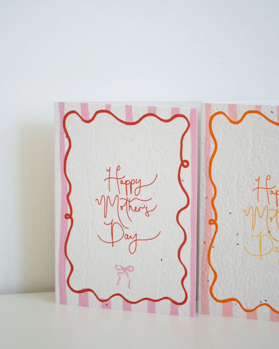 Card - HAPPY MOTHER'S DAY STRIPE (PINK)