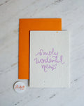 Card - WONDERFUL NEWS (LILAC)