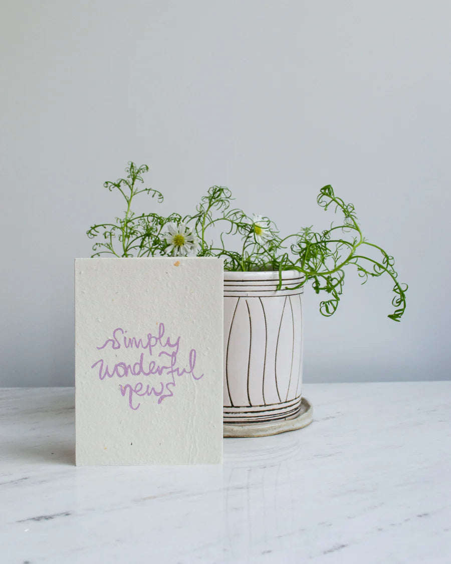 Card - WONDERFUL NEWS (LILAC)