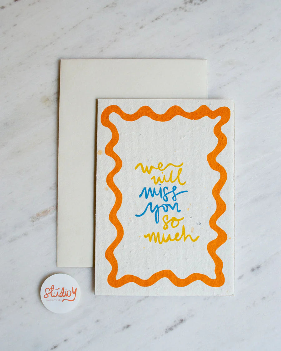 Card - WE WILL MISS YOU (ORANGE) 