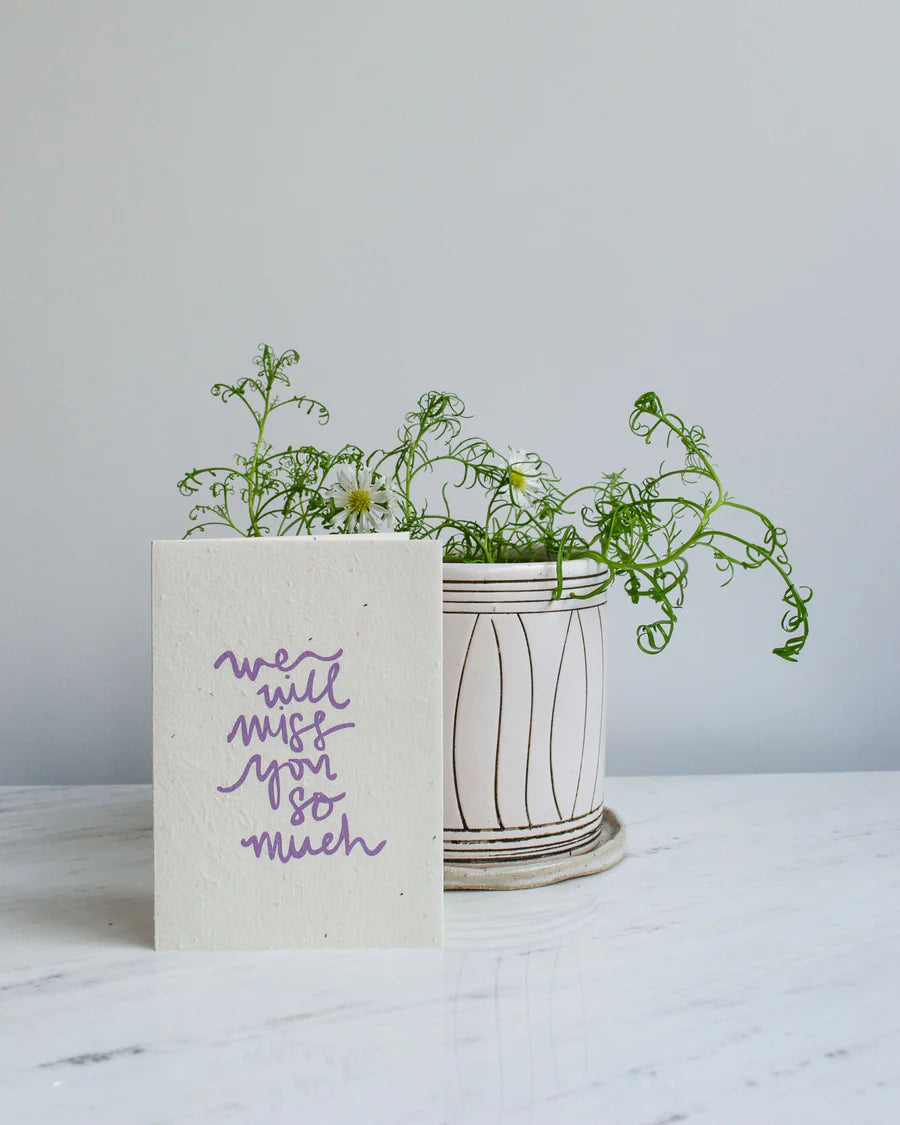 Card - WE WILL MISS YOU (LILAC) 